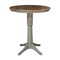 International Concepts Round 36 in Rd Extension Dining Table, 2 X-Back Bar Height Stools, Hickory/Stone, 36 W, 48 L, Wood K41-36RXT-27B-S6133-2 - alternate 5